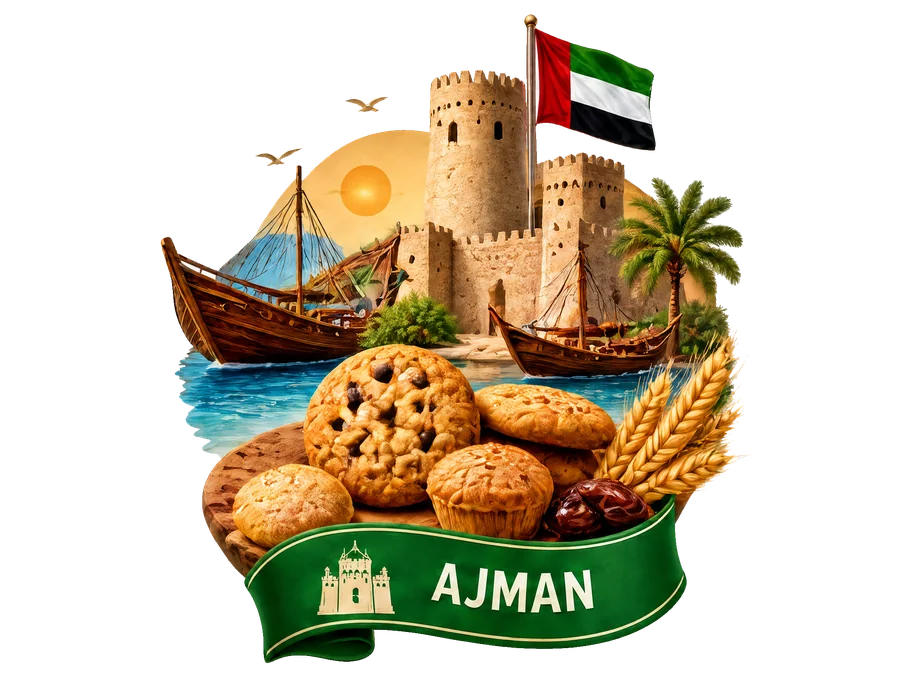Ajman City Diorama Illustration