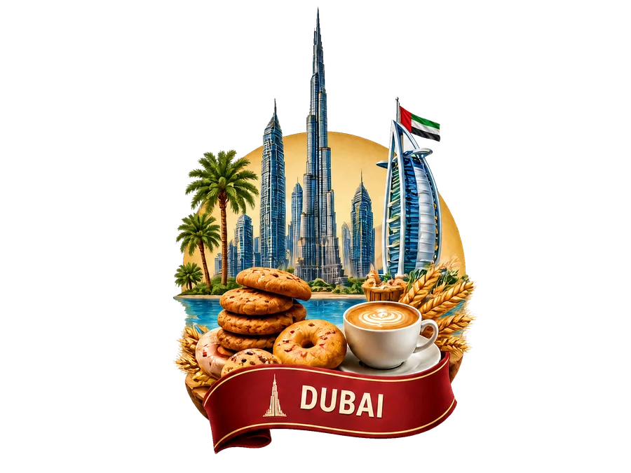 Dubai City Diorama Illustration