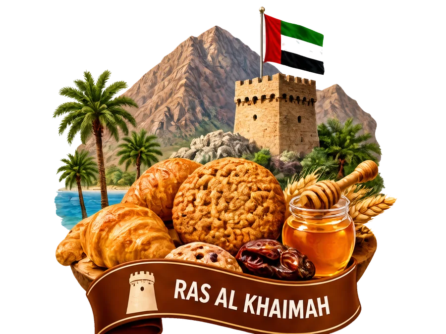 Ras Al Khaimah City Diorama Illustration