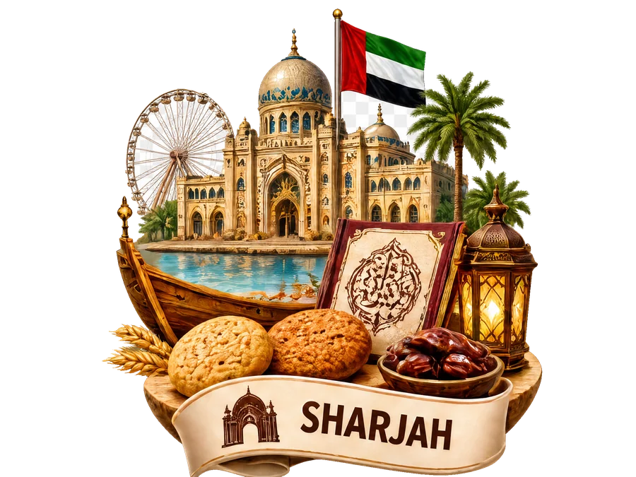 Sharjah City Diorama Illustration
